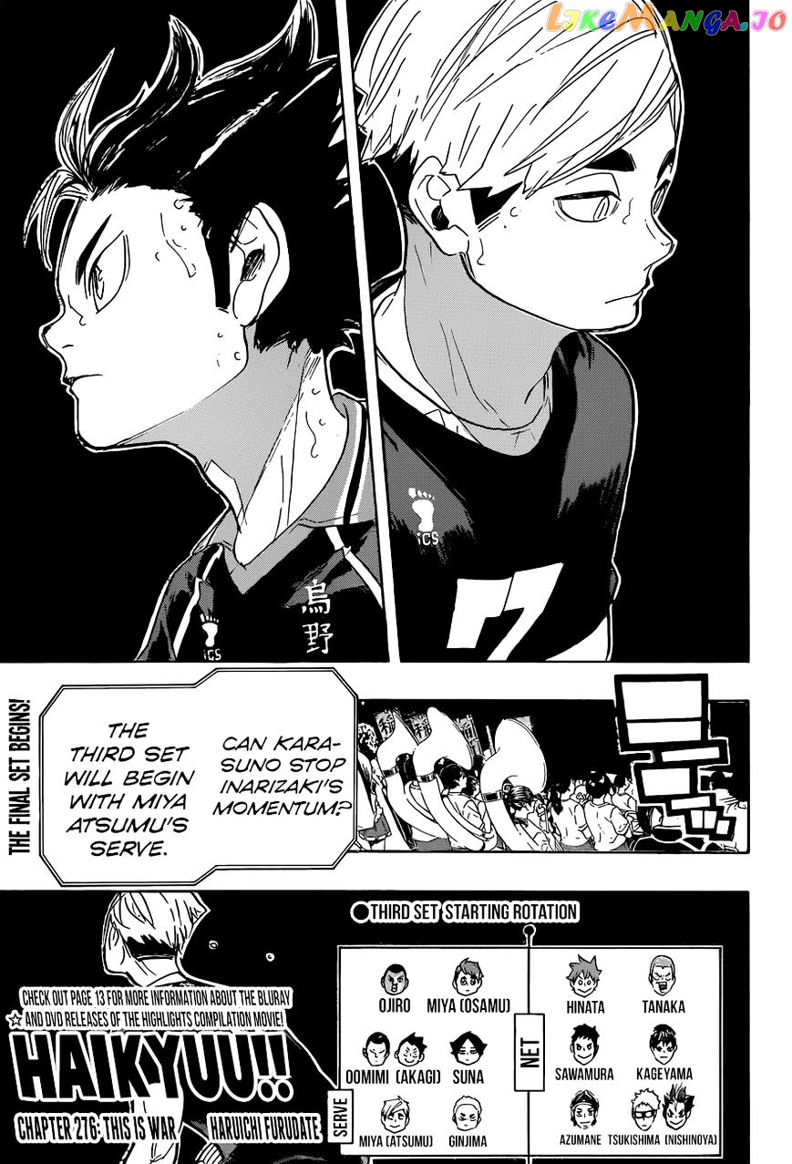 Haikyuu!!, Chapter 276 image 01